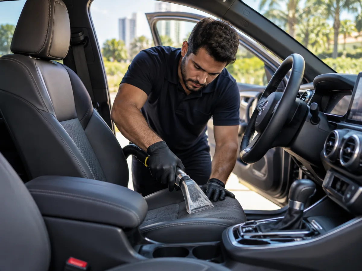 Avaliação visual relacionada a higienização automotiva